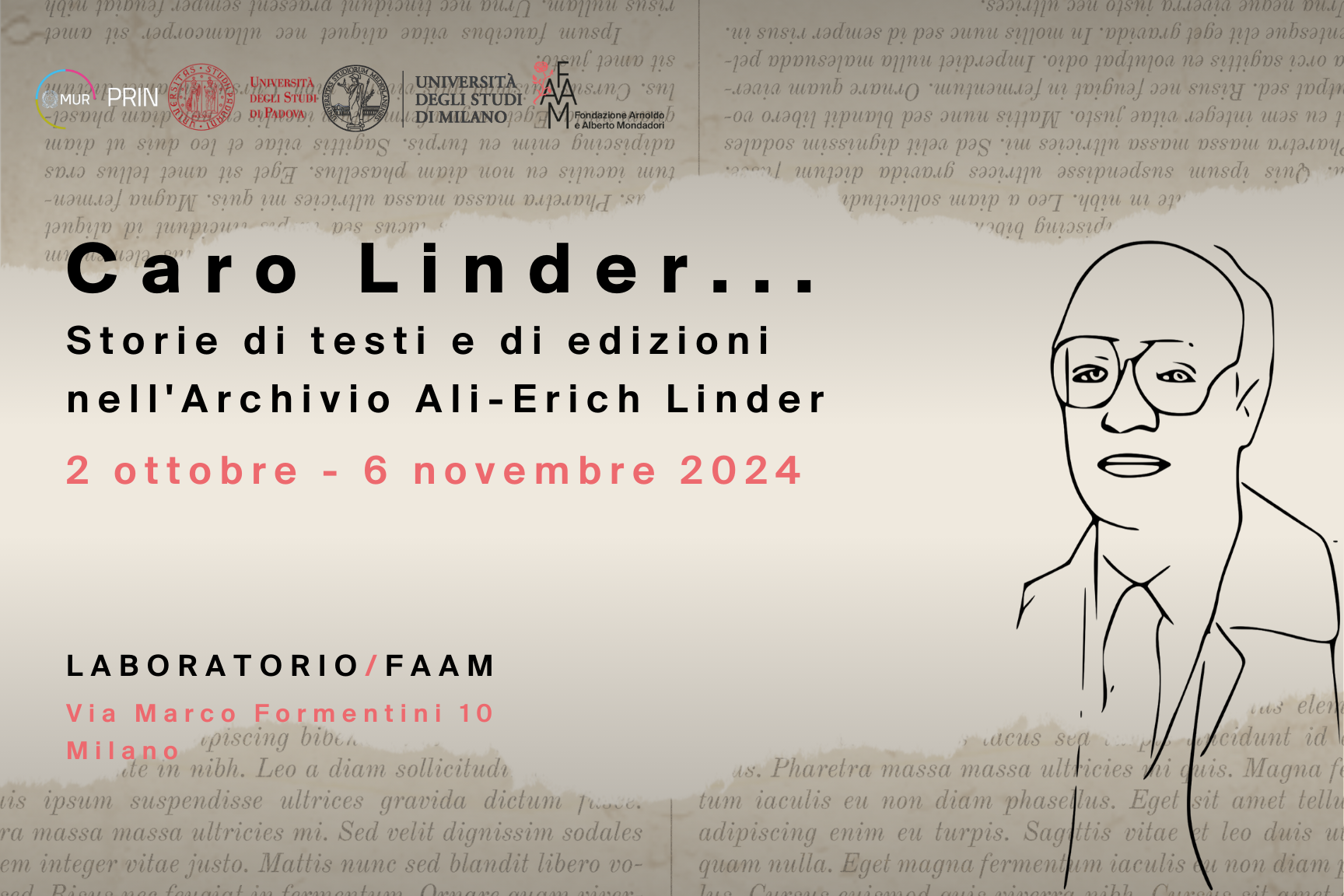 Mostra “Caro Linder…” (2 ottobre – 6 novembre 2024)